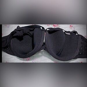 Adore Me Bra Style BR-00461-BAL lined with underwire in black Plus Size 36EE